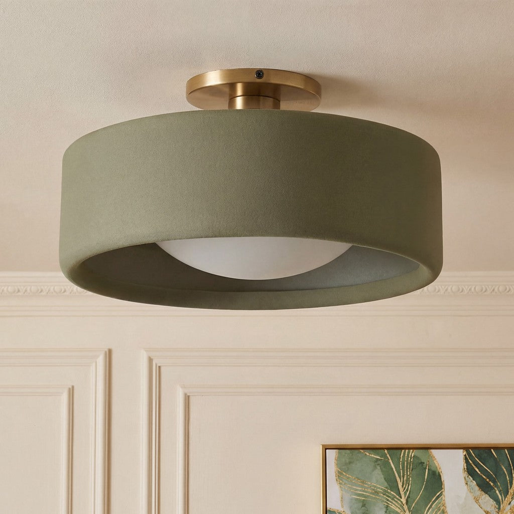 Aura Modern Porcelain Flush Mount Ceiling Light