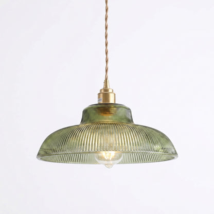 Draxith Retro Japanese Striped Stained Glass Droplight