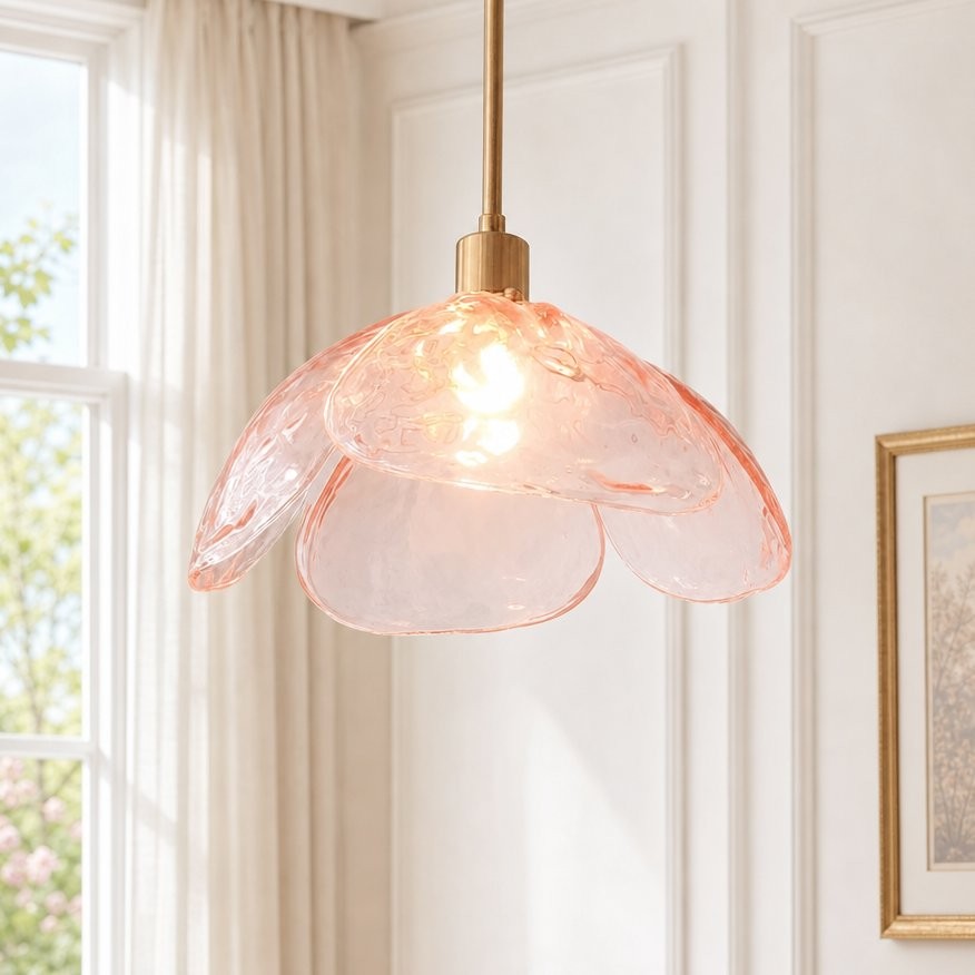 Vexen Flower Stained Glass Hanging Lamp