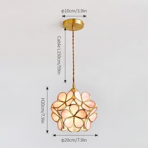 Viviana French Country Glass Petal Pendant Lights