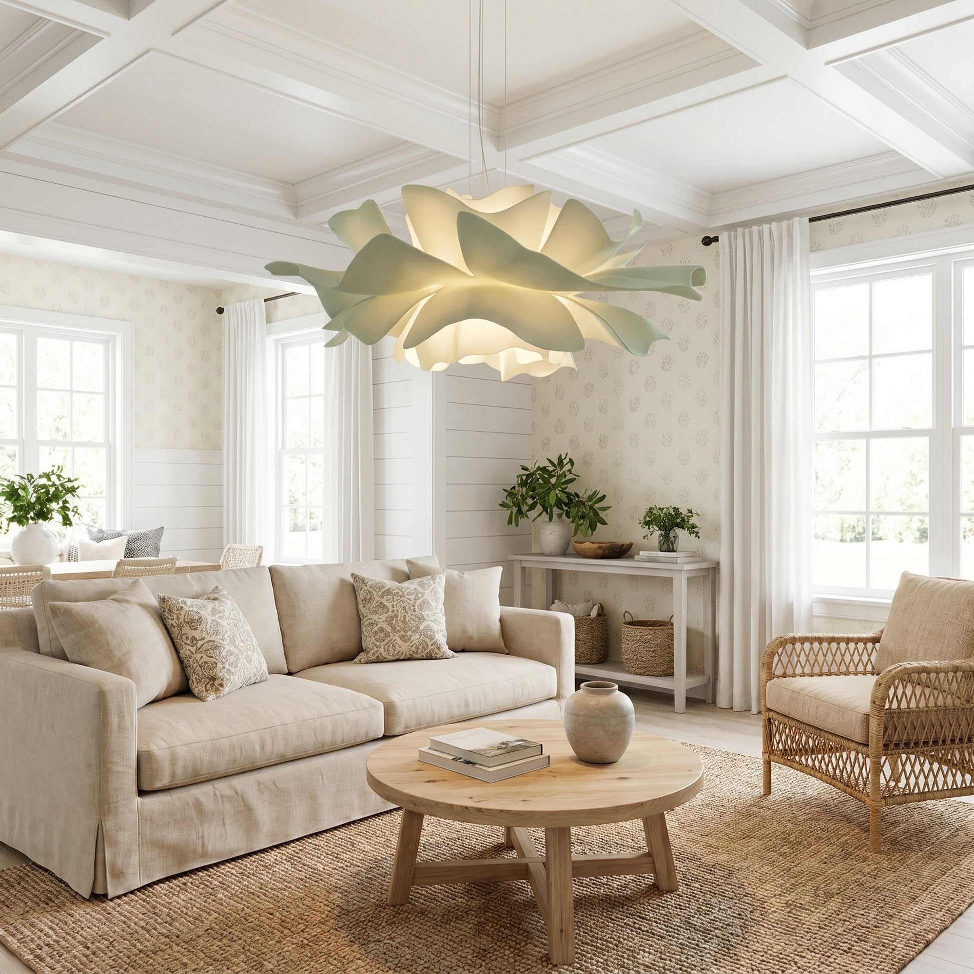 Lyronis White Flower Acrylic Pendant Light