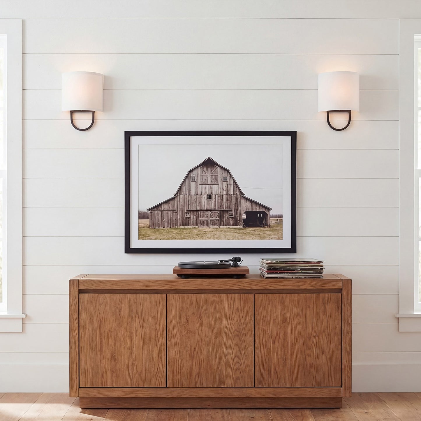 Zylar Modern Metal Fabric Shade Wall Sconce