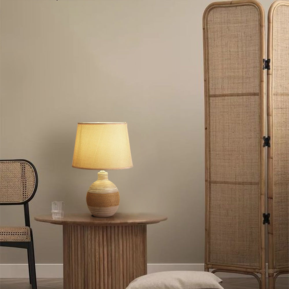 Rocco Handmade Simple Rustic Ceramic Table Lamp