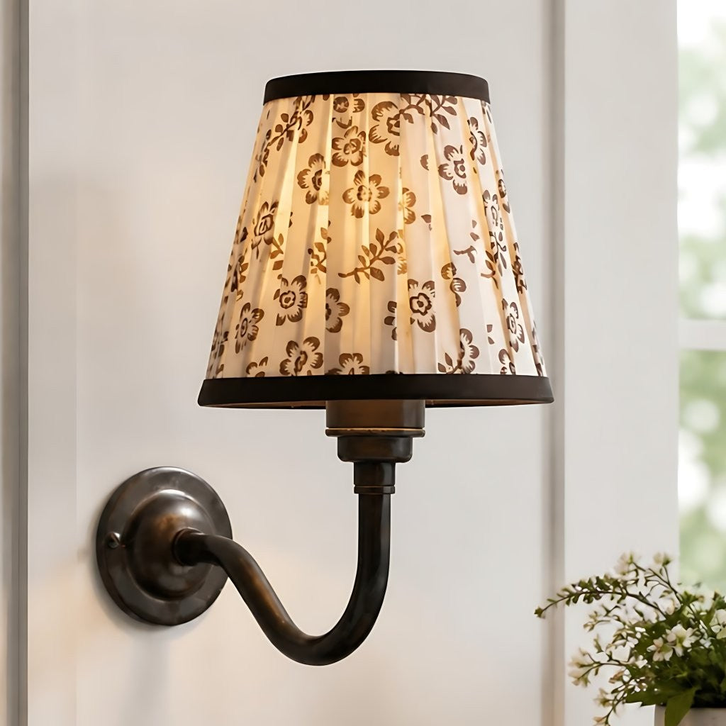 Nyxel Vintage Fabric Small Wall Sconce