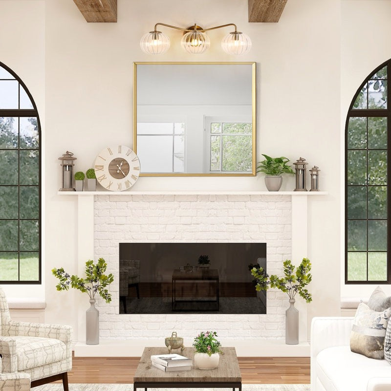 Cedric Modern Brass Spherical Glass Wall Light