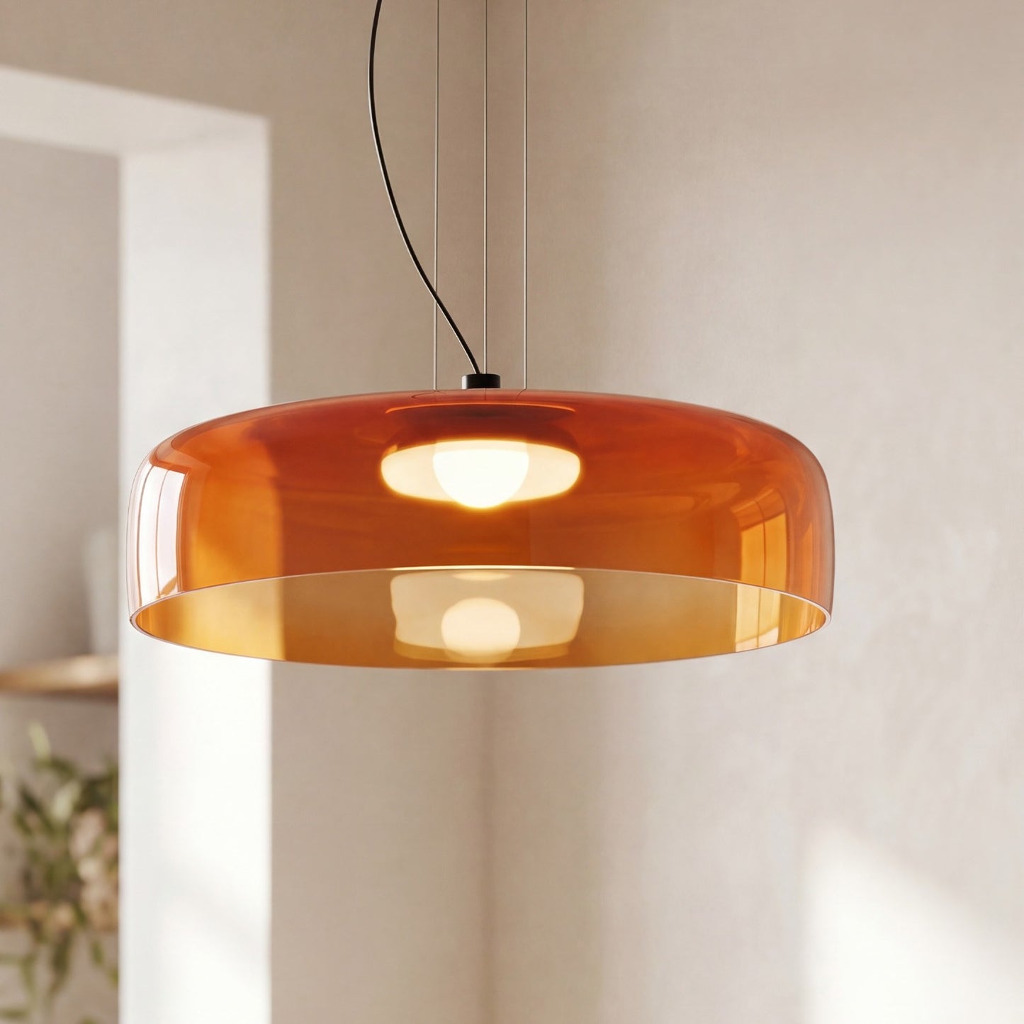 Zaire Bowl Shaped Layer Stained Glass Pendant Light