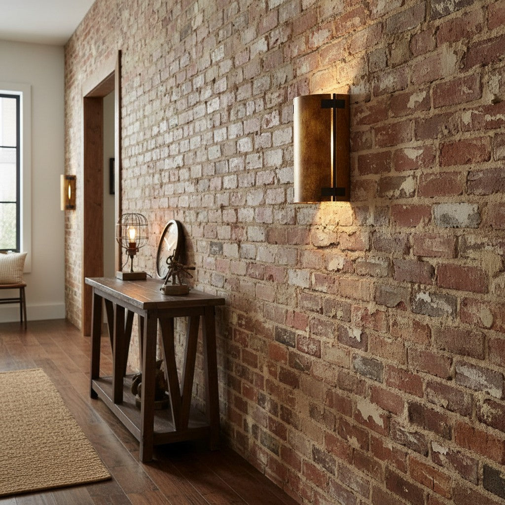 Zoe Industrial Rustic Bronze Cylindrical Metal Wall Sconce