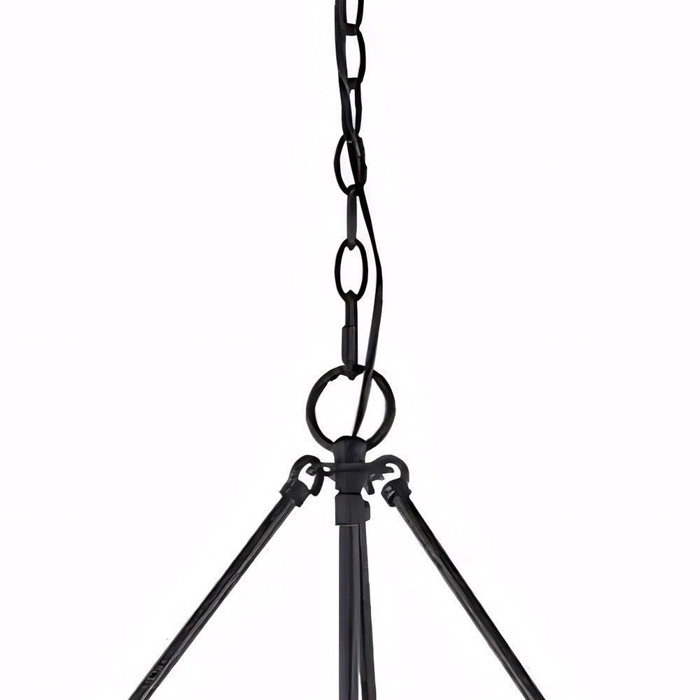 Quillan Industrial Large Black Drum Pendant Light For Dinning Room