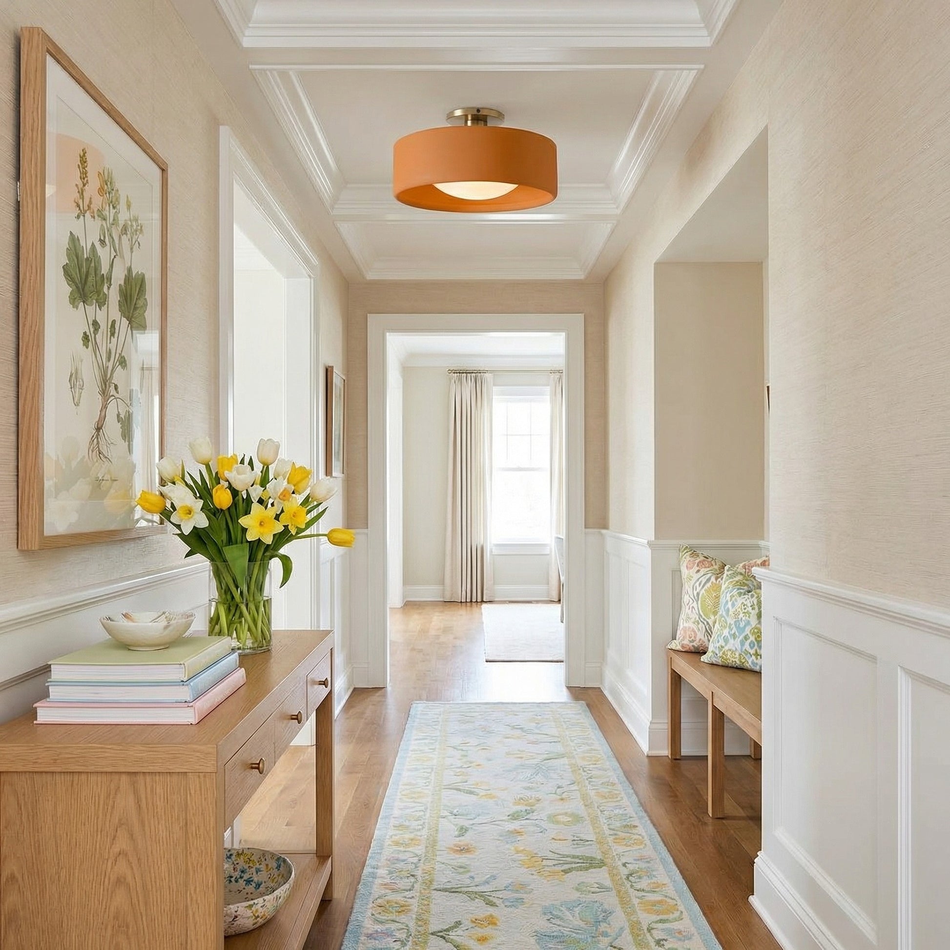 Aura Modern Porcelain Flush Mount Ceiling Light