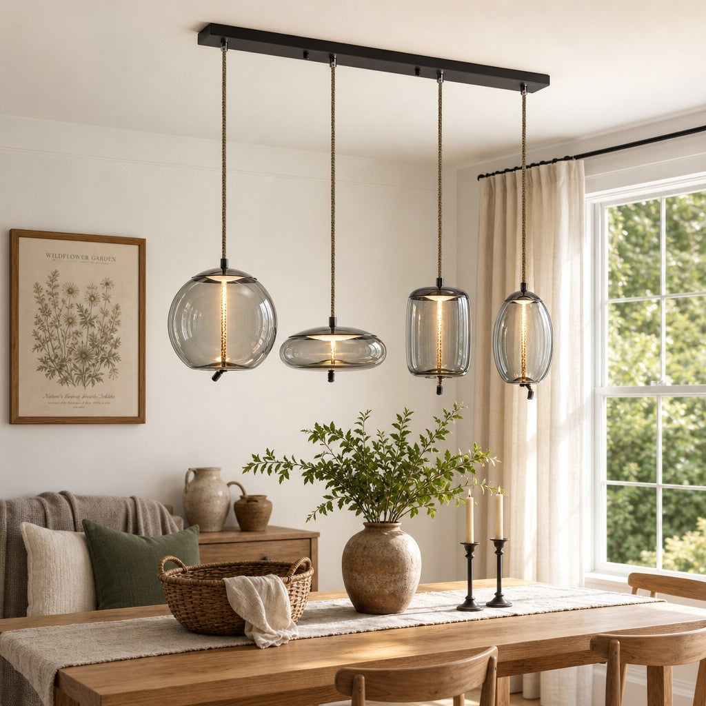 Lewis Modern LED Geometric Glass Pendant Light