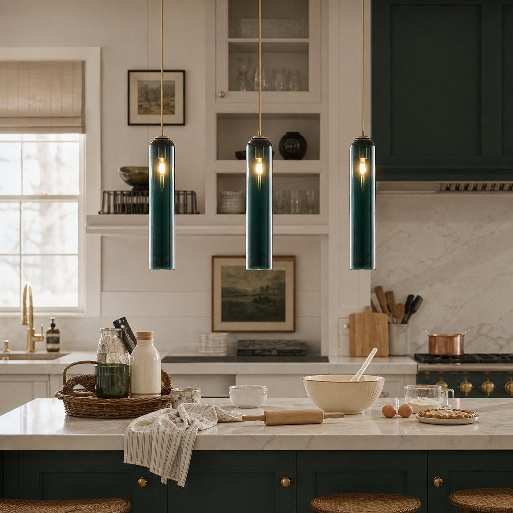 Kimaya Benedict Tube Glass Pendant Lamp