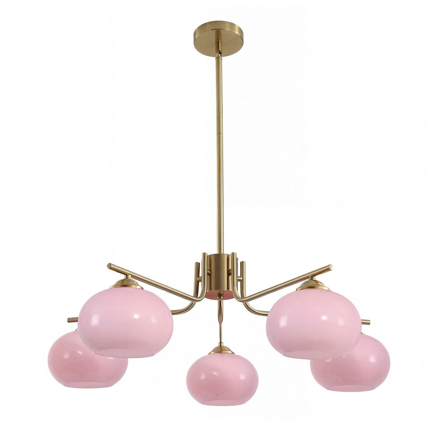 Kairox Mid Century Bauhaus Large Glass Globe Sputnik Chandelier