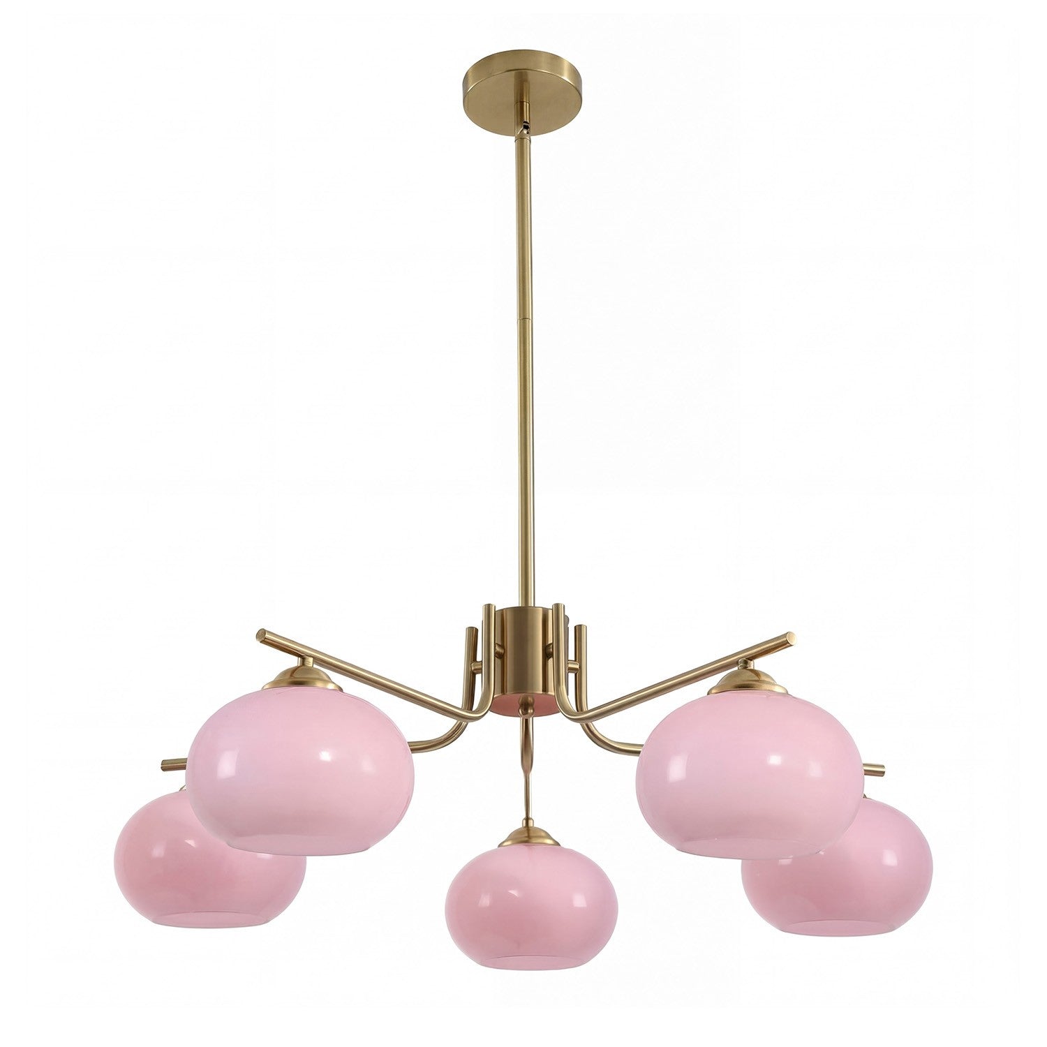 Kairox Mid Century Bauhaus Large Glass Globe Sputnik Chandelier