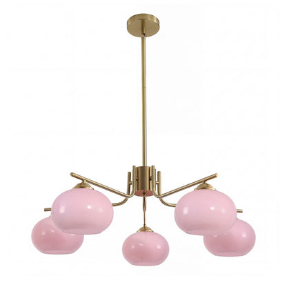 Kairox Mid Century Bauhaus Large Glass Globe Sputnik Chandelier