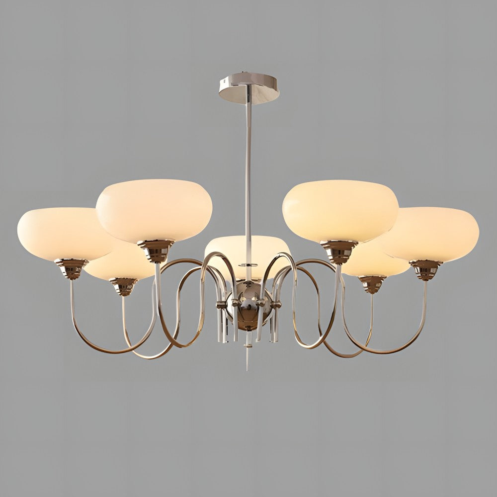 Luna Cream White Bubble Glass Chandelier