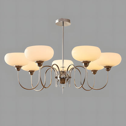 Luna Cream White Bubble Glass Chandelier