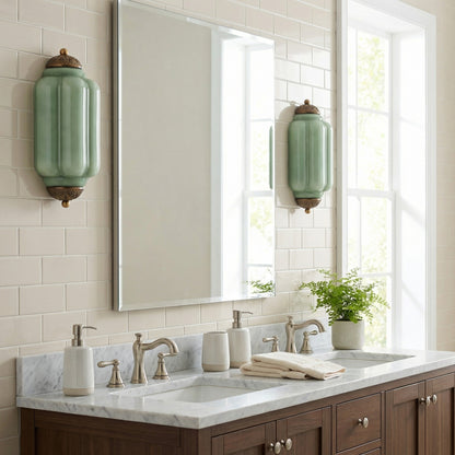 Michael Vintage Eloise Milk Glass Flush Wall Light