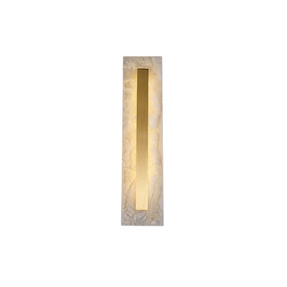 Ozeki Minimalist Brass And Genuine Alabaster Sconce