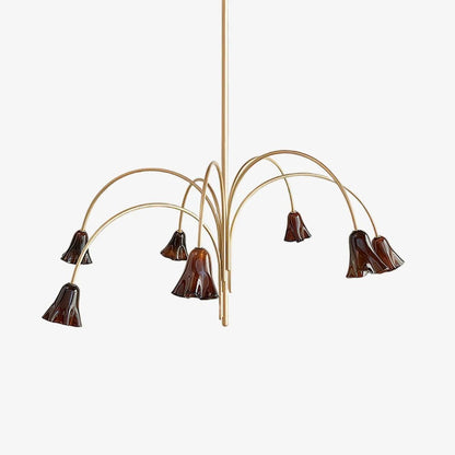 Fletcher Modern Colorful Floral Glass Fazzo Chandelier