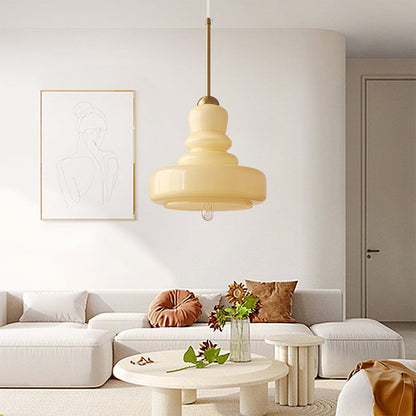 Carla Colorful Gourd Shaped Glass Shade Pendant Light