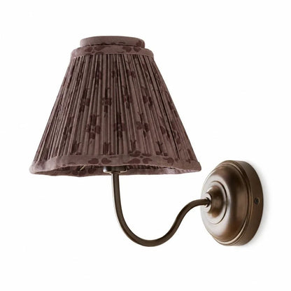 Fenwick Vintage Pleated Pattern Fabric Shade Wall Sconce