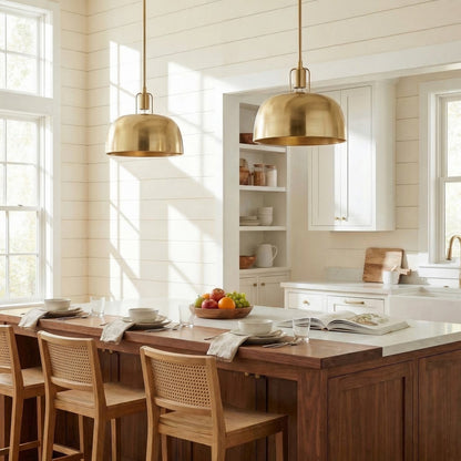 Frey Mid Century Metal Dome Pendant Light