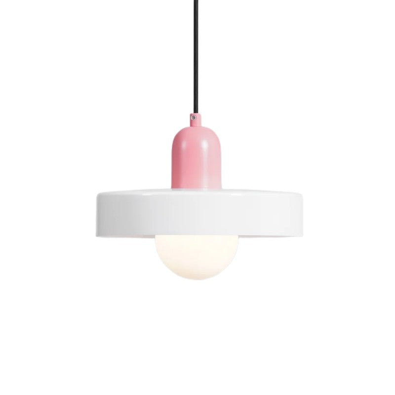 Xanadu Bauhaus Stained Glass Disc Pendant Light