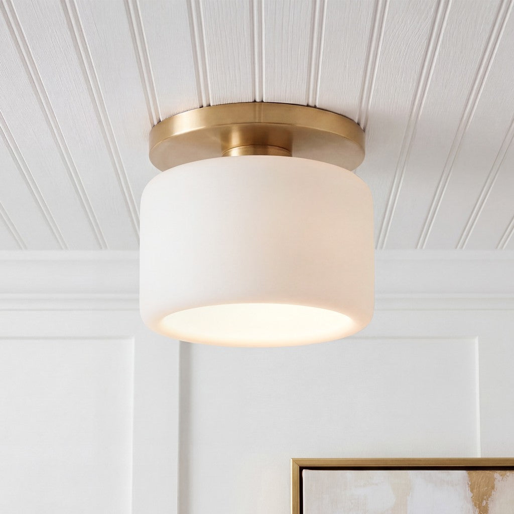 Aura Modern Porcelain Flush Mount Ceiling Light