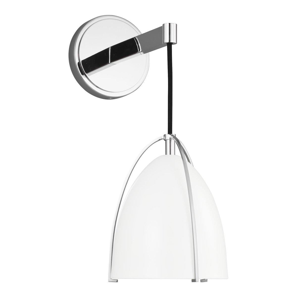 Aeryn White One Light Dome Shade Wall Sconce