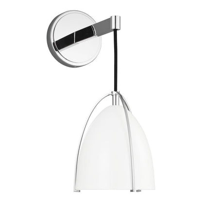 Aeryn White One Light Dome Shade Wall Sconce