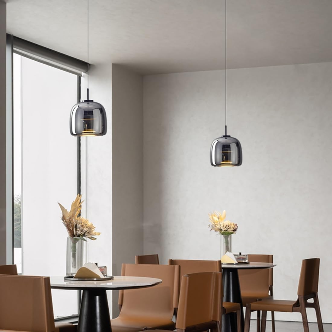 Raith Mouth Blown Glass Shade Pendant Light
