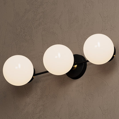Philo Nordic 3-light Glass Globes Wall Light