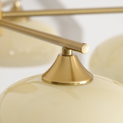 Xanthea Elliptical Persimmon Milk Glass Chandelier