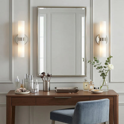 Sinclair Minimalist Glass Double Short Wall Light
