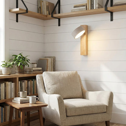 Bennett Wabi-Sabi Round Travertine Wall Light