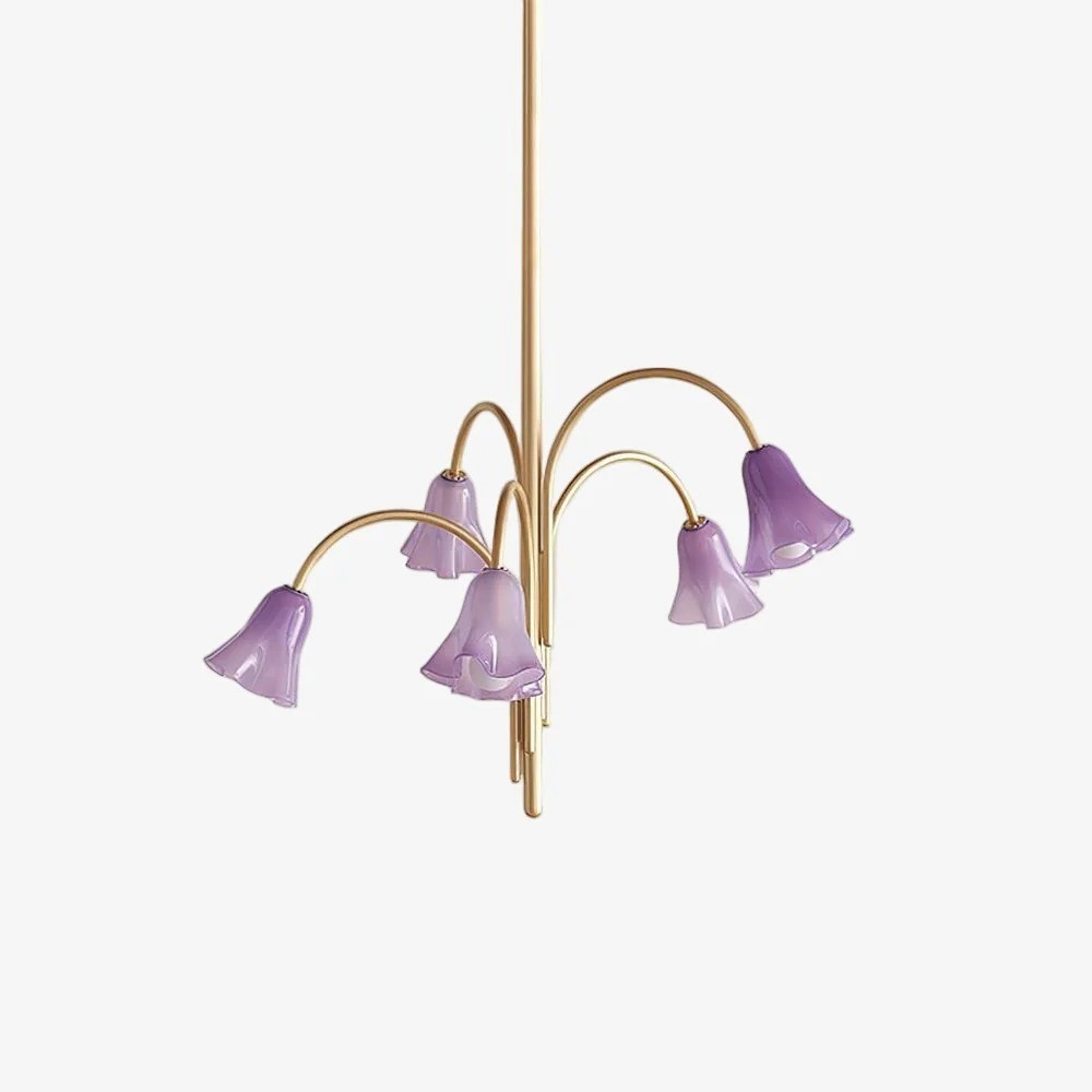 Fletcher Modern Colorful Floral Glass Fazzo Chandelier