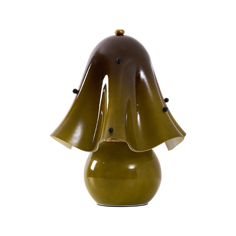 Catalina Modern Wavy Glass Petal Fazzo Table Lamp