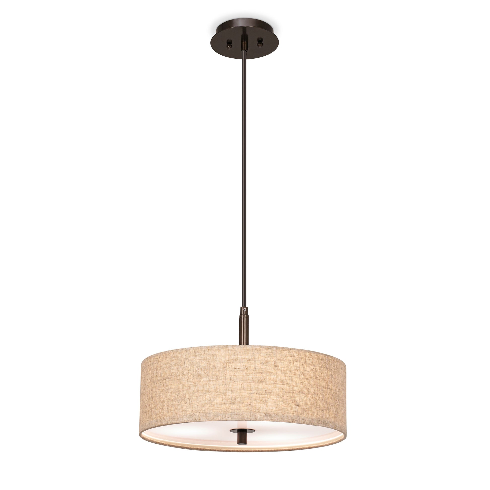 Raithe Cream Fabric Frum Shade Pendant Light