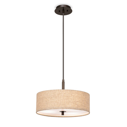 Raithe Cream Fabric Frum Shade Pendant Light