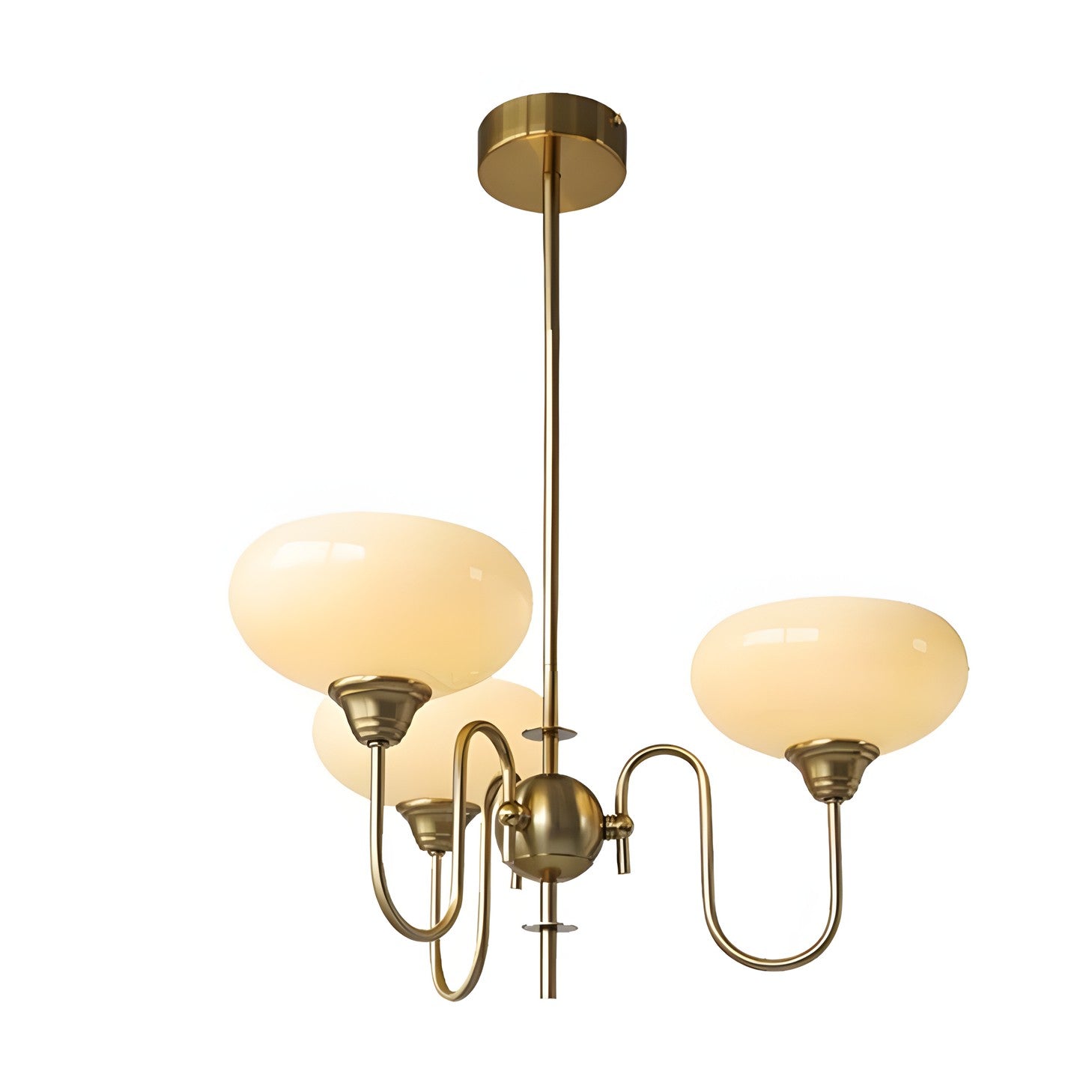 Luna Cream White Bubble Glass Chandelier