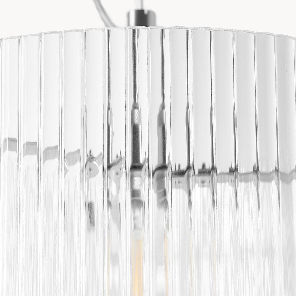 Erisen Farmhouse Ribbed Glass Pendant Light