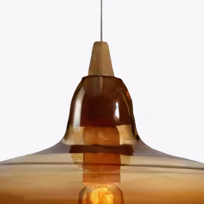 Zyren Modern Art Amber Glass Pendant Light
