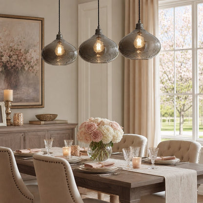 Lunaris Modern Globe Glass Pendant Light