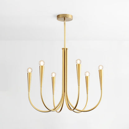 Luren Light Luxury Candle Iron Branch Chandelier