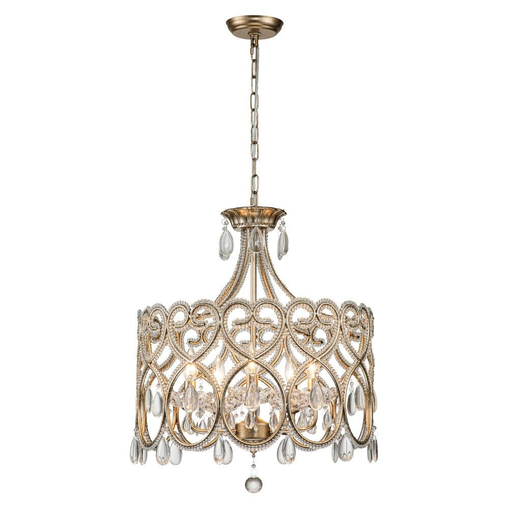 Neve Luxury French Antique Crystal Drum Chandelier