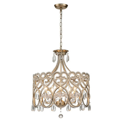 Neve Luxury French Antique Crystal Drum Chandelier