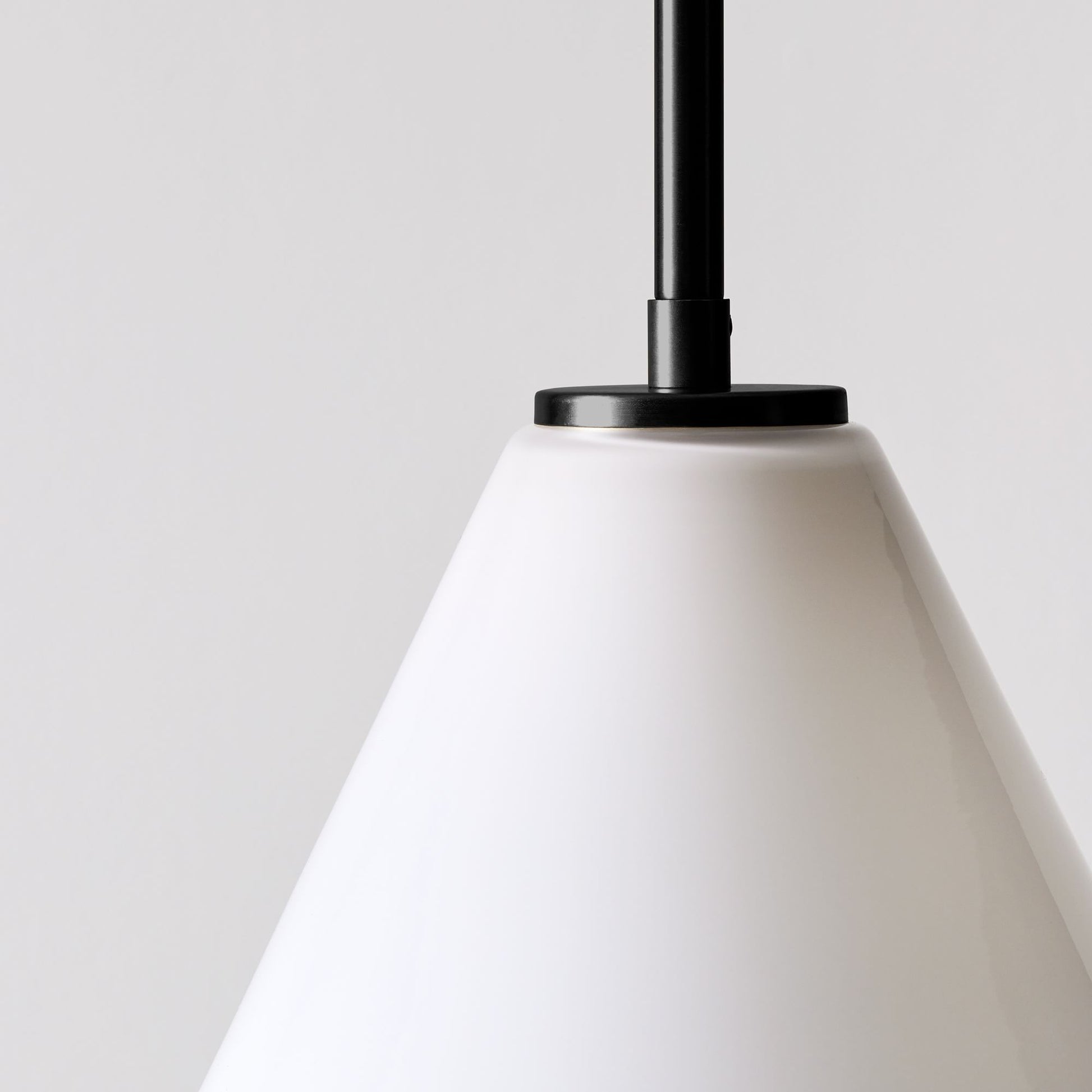 Nori Minimalist Brass Glass Cone Pendant Light