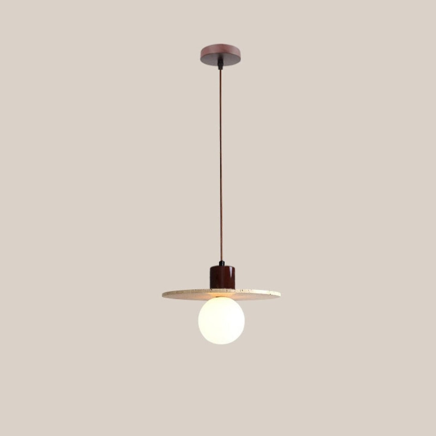 Bowen Wabi-Sabi Mini Travertine Pendant Light