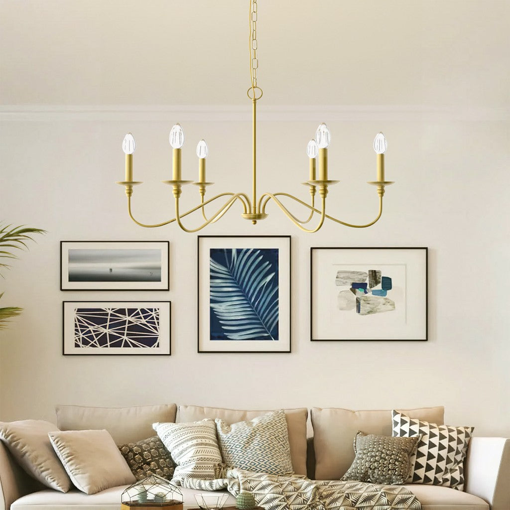 Alistair Vintage Candle Style Metal Chandelier