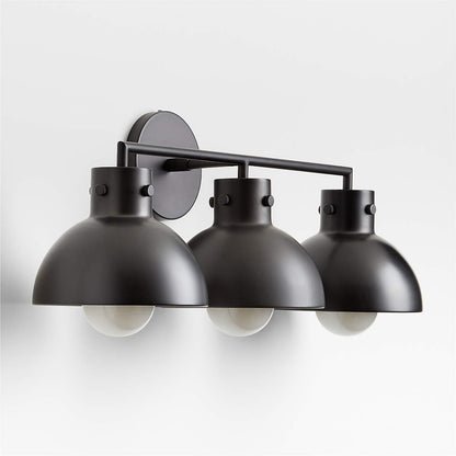 York Minimalist 3-Light Glass Globe Metal Wall Light